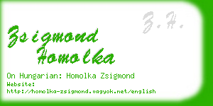 zsigmond homolka business card